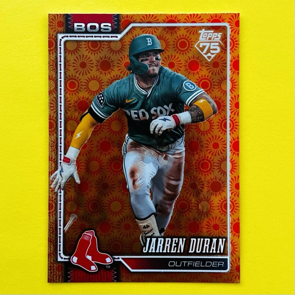 2026 Topps Baseball Series 2 Jarren Duran Holiday Sun Parallel #560 Red Sox